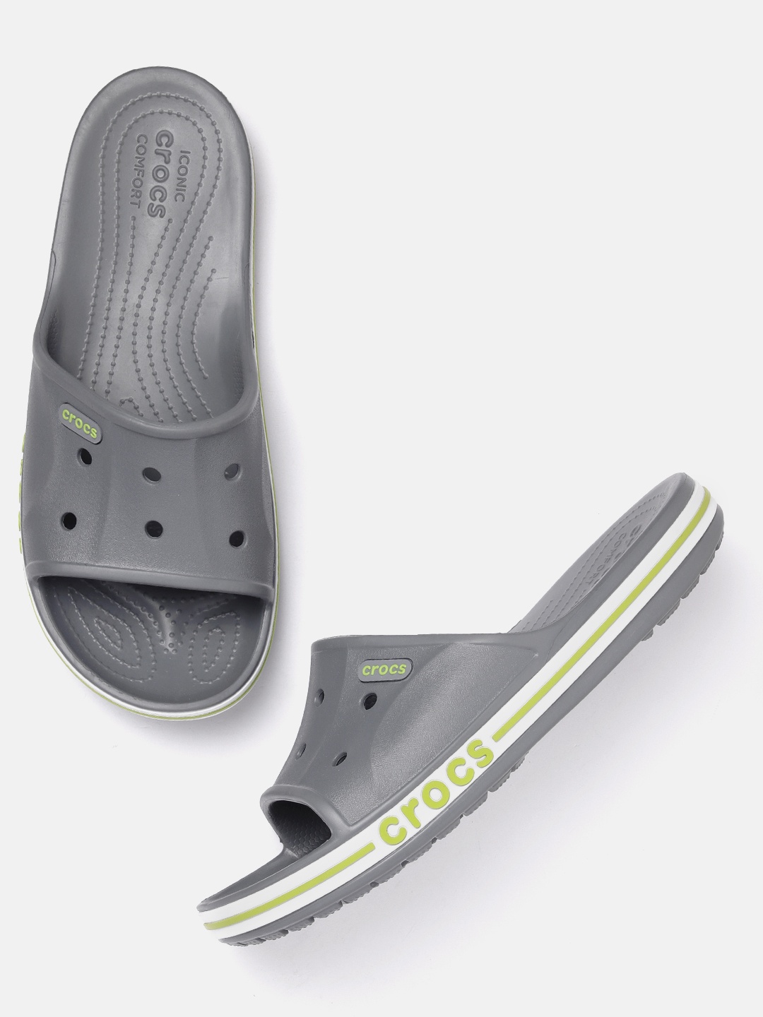 

Crocs Unisex Bayaband Sliders, Grey