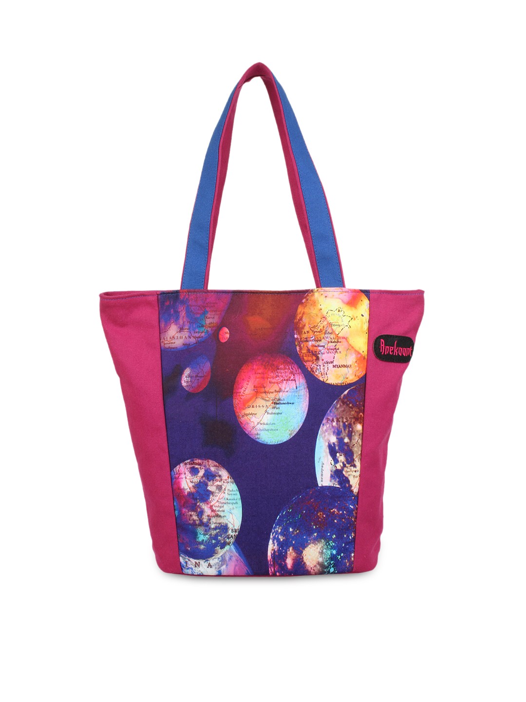 

Anekaant Blue & Pink Printed Tote Bag