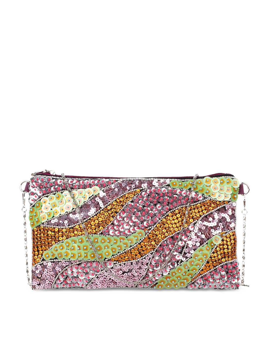 

Anekaant Pink Sequinned Clutch