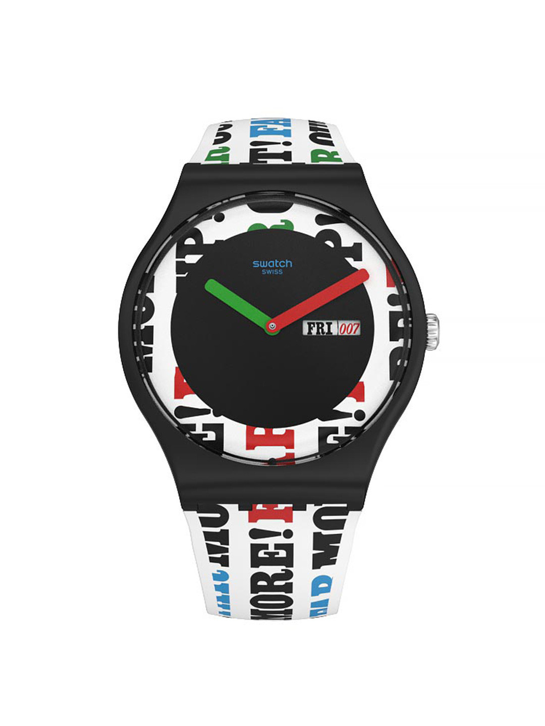 

Swatch Unisex Black Water Resistant Analogue Watch SUOZ715