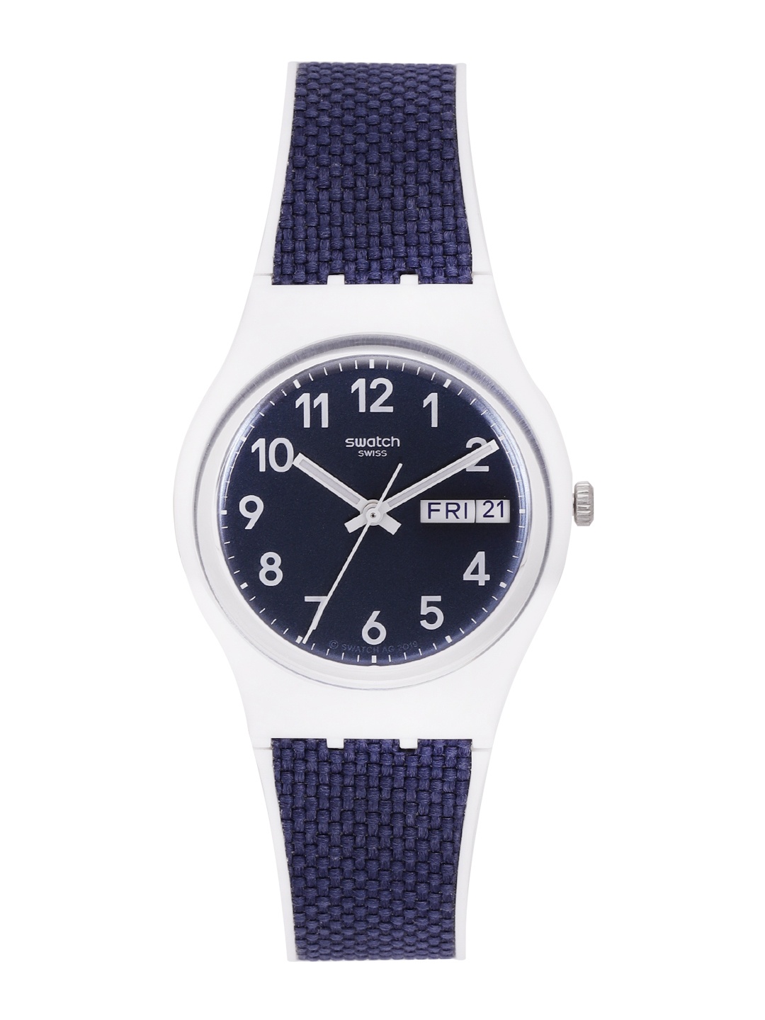 

Swatch Unisex Navy Blue Swiss Made Water Resistant Analogue Watch