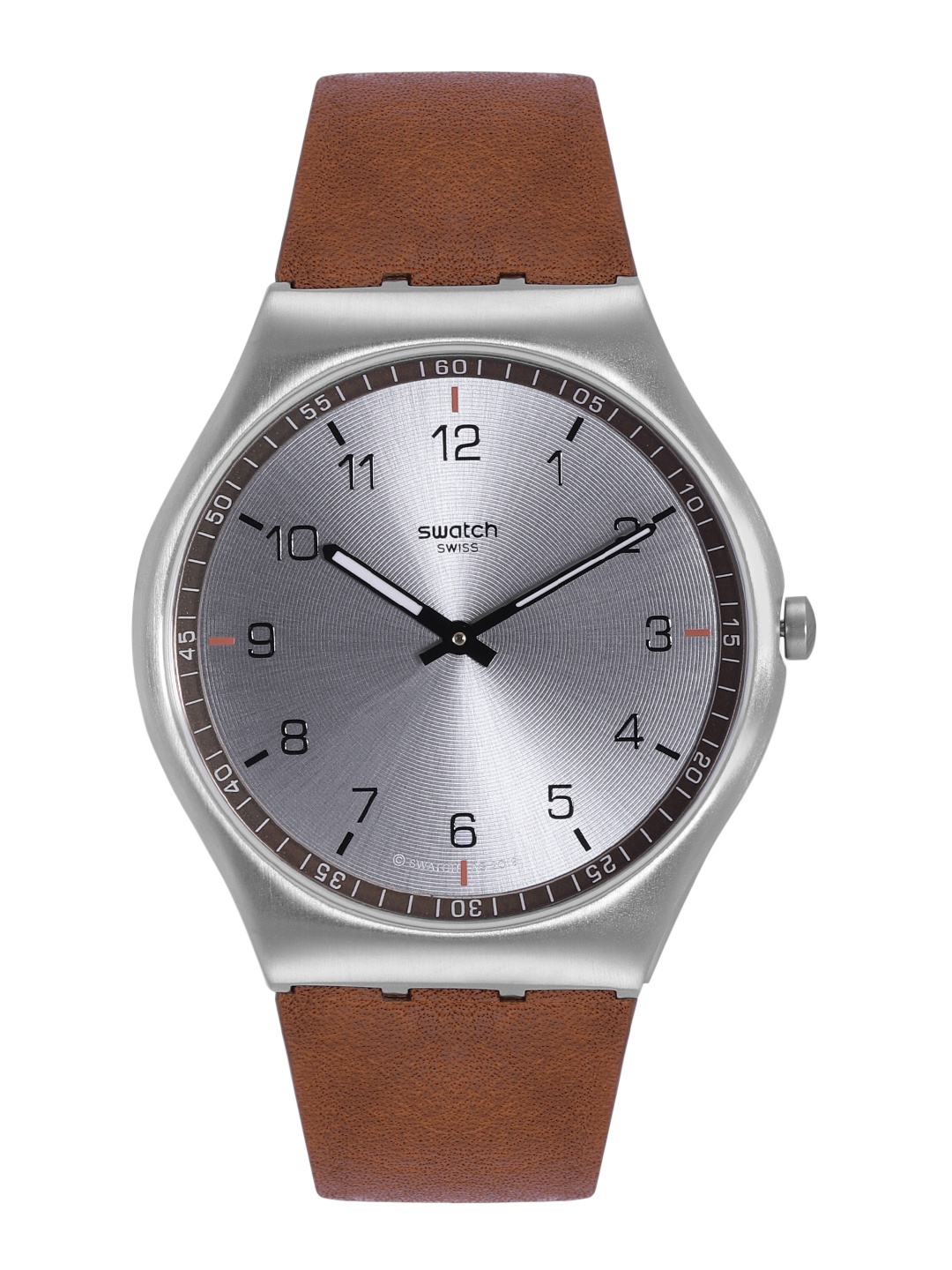 

Swatch Unisex Silver-Toned Swiss Made Water Resistant Analogue Watch SS07S108