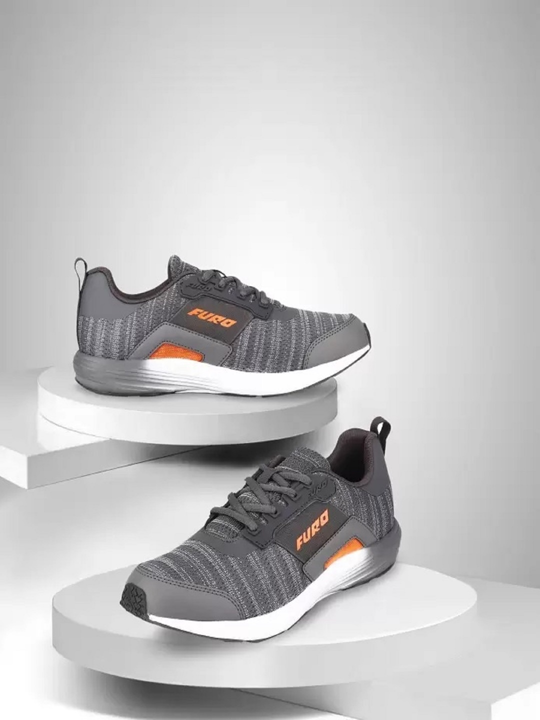 

FURO by Red Chief Men Grey Mesh Running Shoes