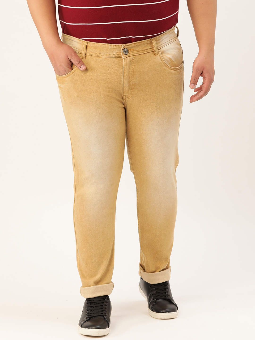 

FEVER Men Beige Slim Fit Mid-Rise Clean Look Stretchable Jeans