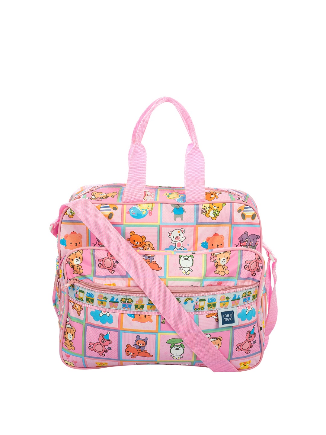 

MeeMee Kids Pink Printed Diaper Bag