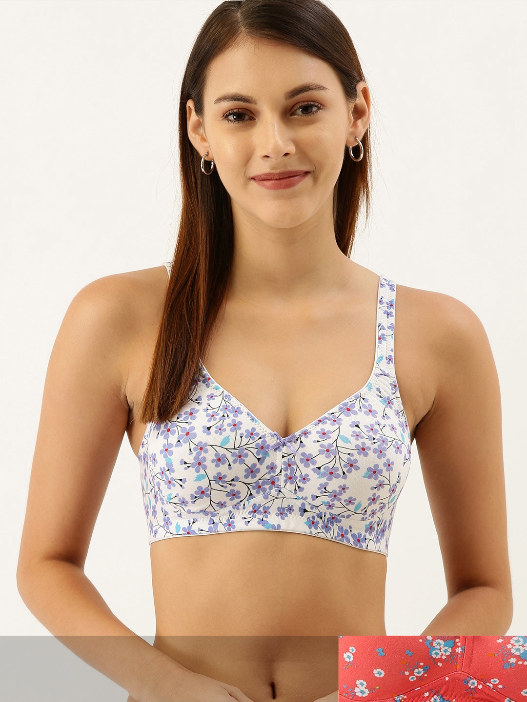 

DressBerry Pack Of 2 Printed Non-Wired Everyday Bra DB-PM-ENC2-040, White