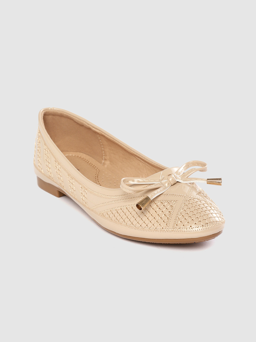 

Lavie Women Beige Woven Design Ballerinas