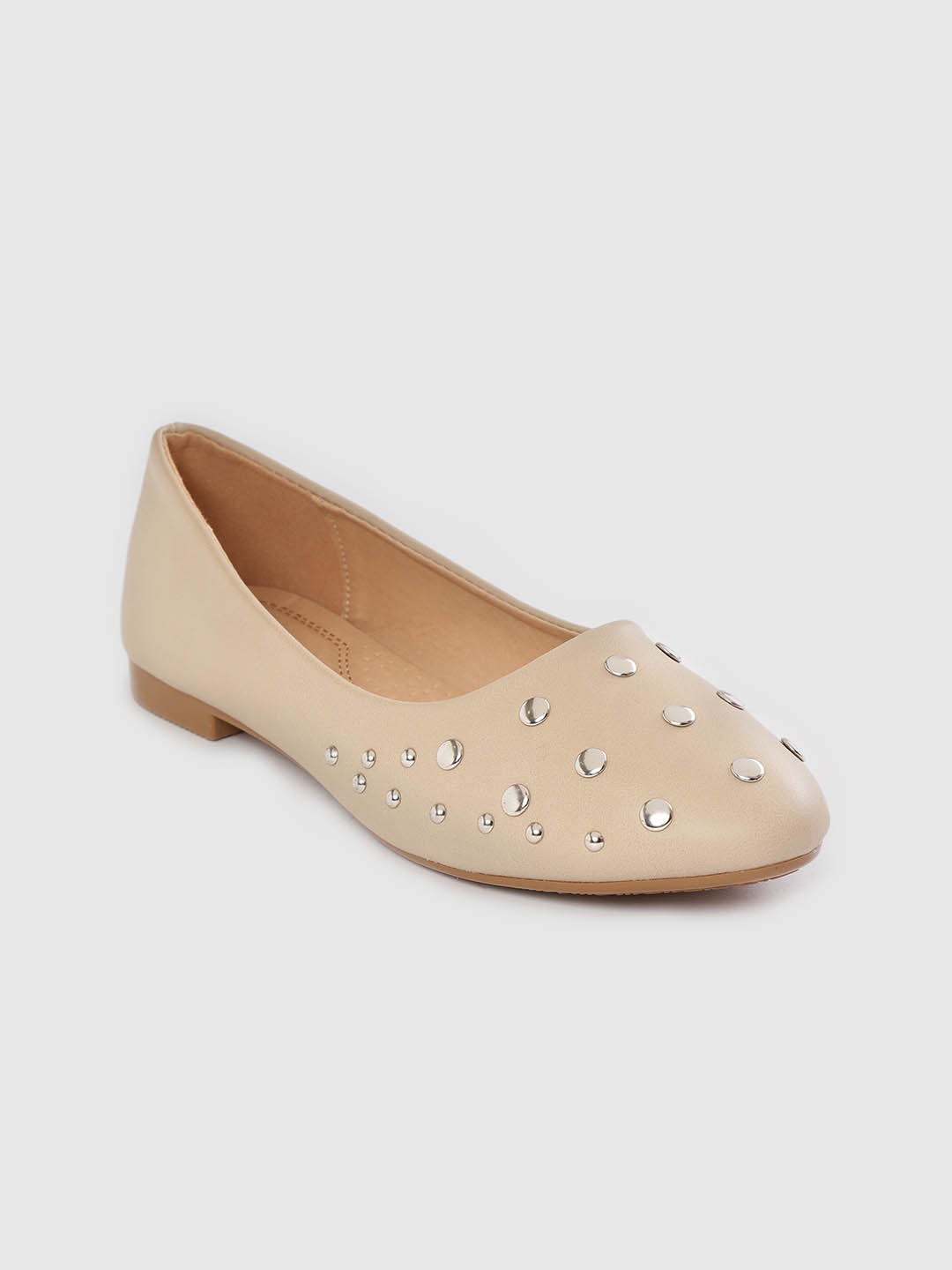 

Lavie Women Beige Studded Ballerinas