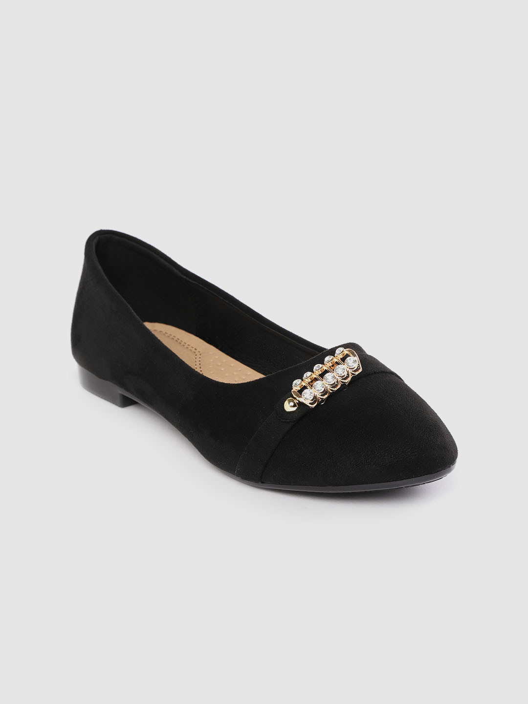 

Lavie Women Black Solid Ballerinas