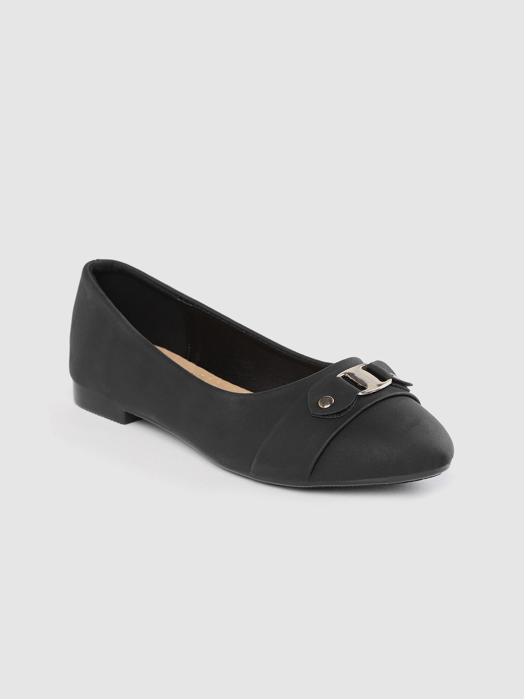 

Lavie Women Black Solid Ballerinas