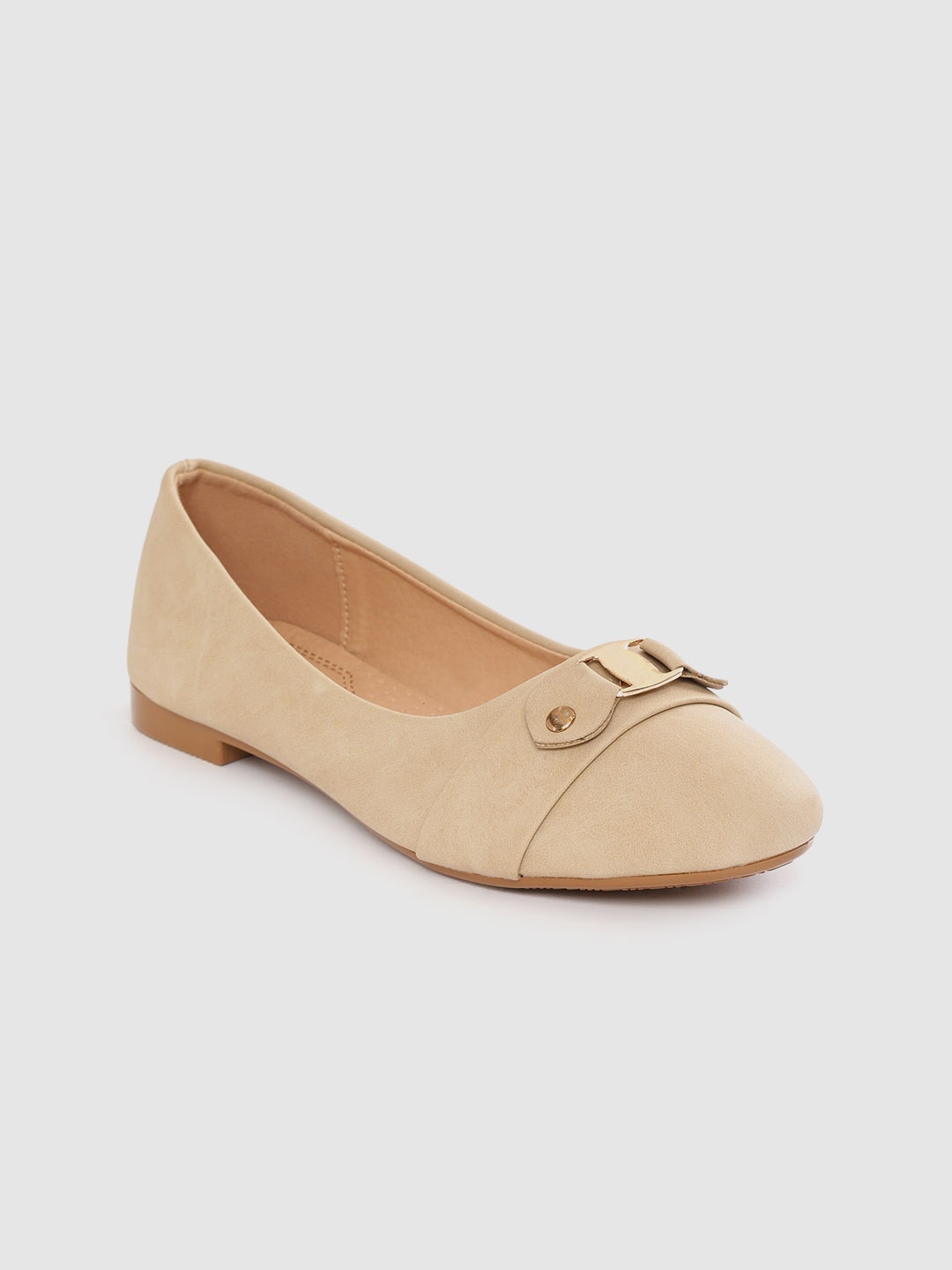 

Lavie Women Beige Solid Ballerinas