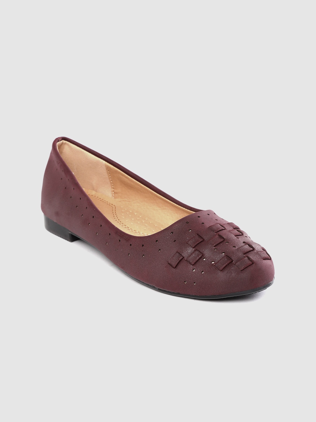 

Lavie Women Burgundy Laser Cut Ballerinas