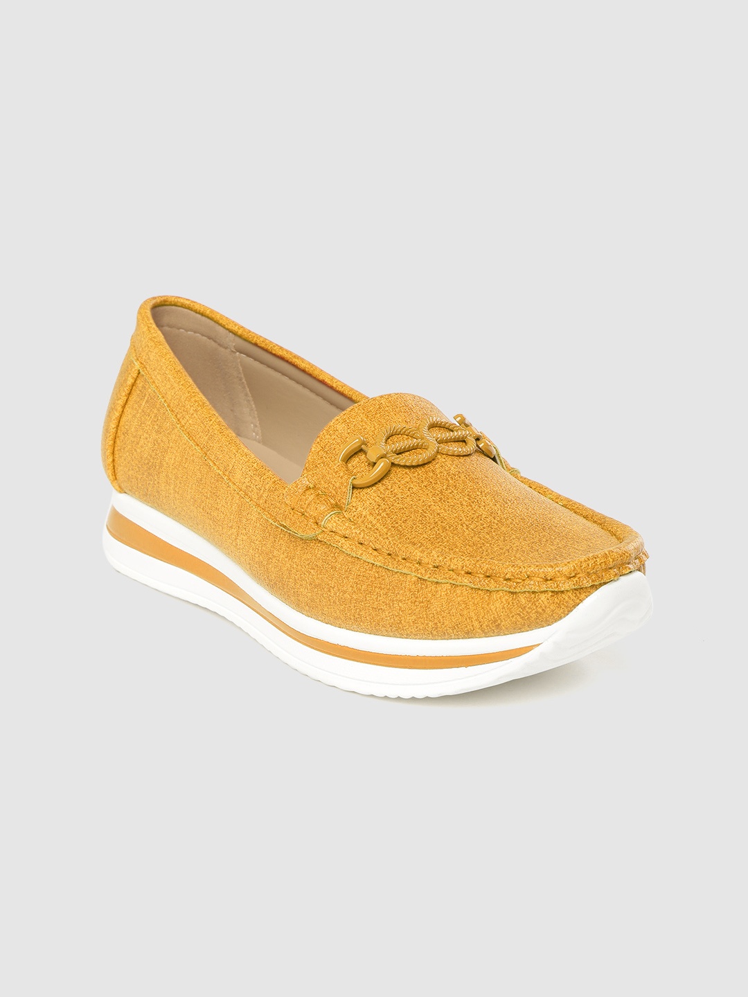 

Lavie Women Mustard Yellow Solid Loafers