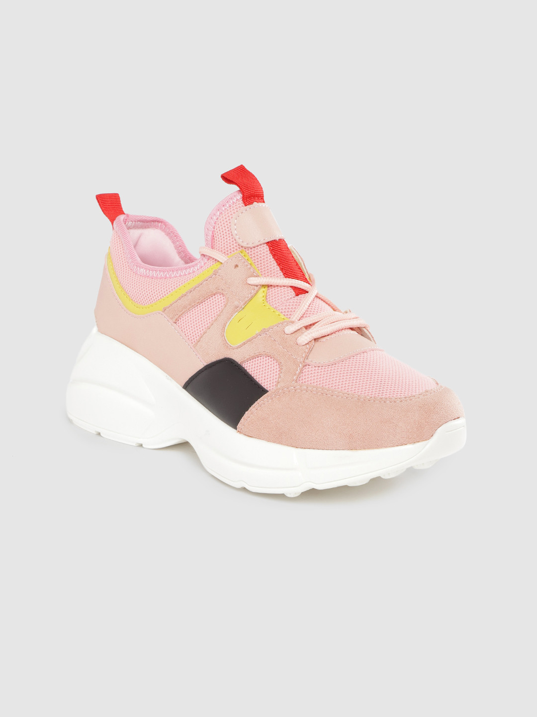 

Lavie Women Pink Woven Design Flatform Sneakers
