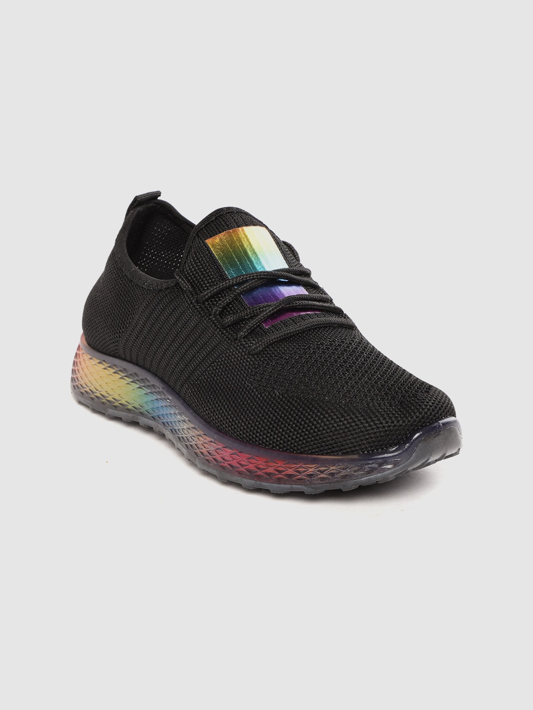 

Lavie Women Black Woven Design Sneakers