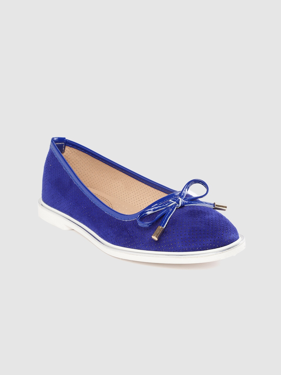 

Lavie Women Blue Perforated Ballerinas