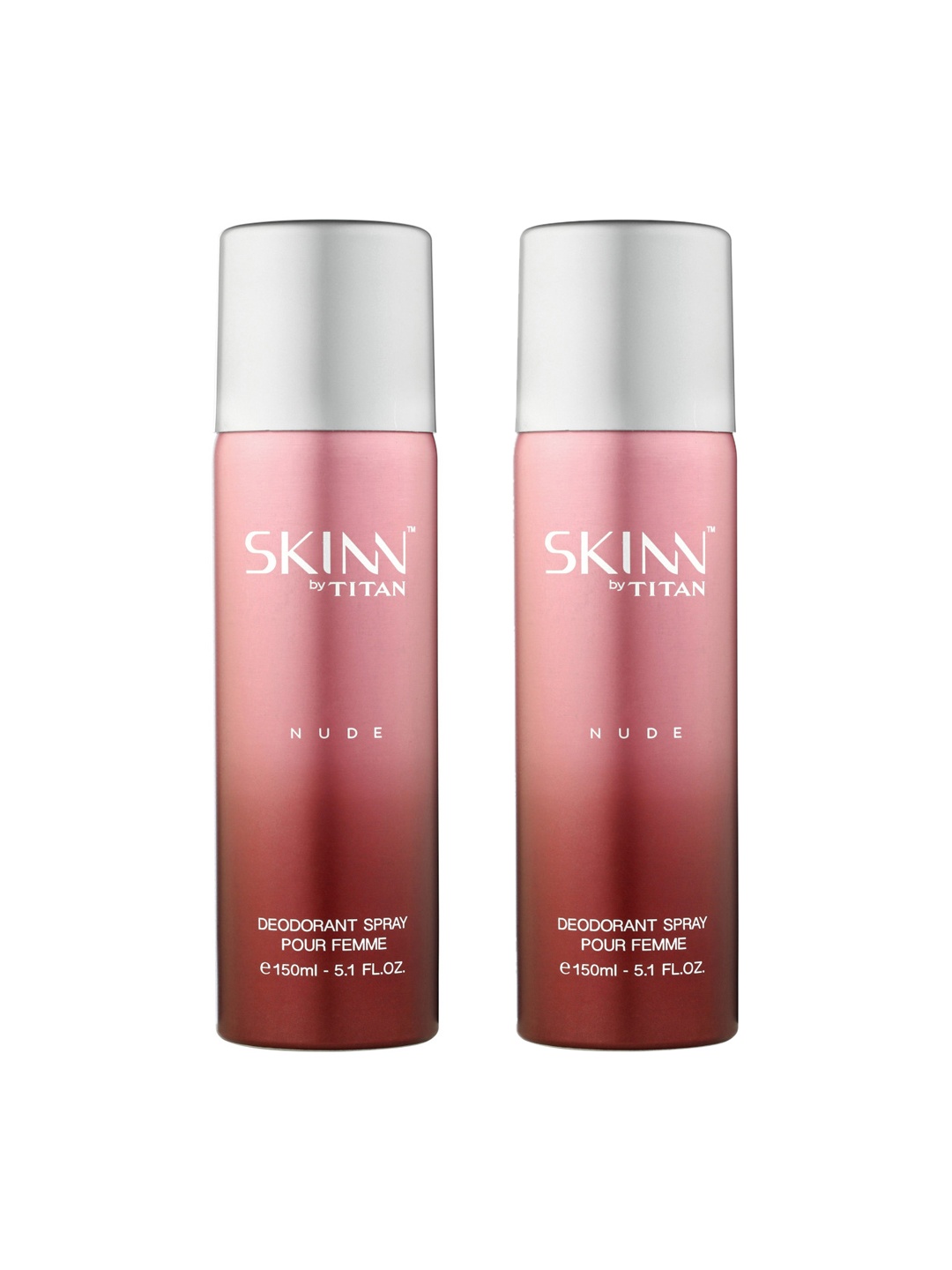 

SKINN by Titan Women Pack Of 2 Nude Deodarant 150 ml, Pink