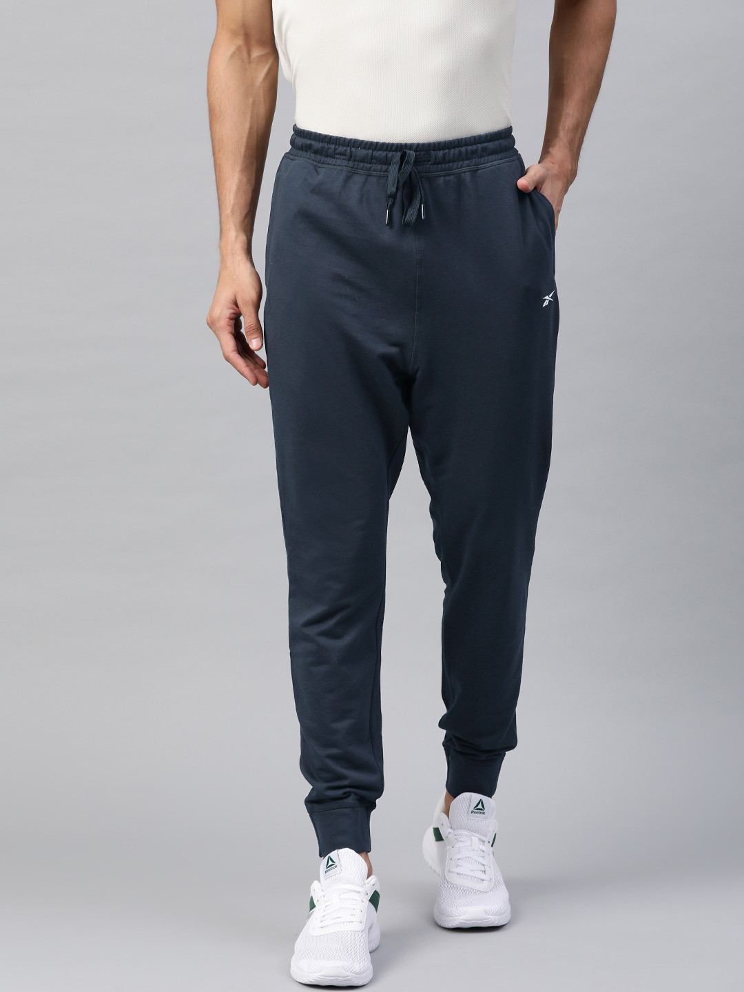 

Reebok Men Navy Blue Performance Track Training Joggers