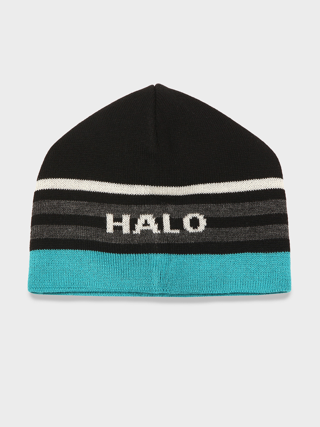 

Kids Ville Boys Black & Turquoise Blue Halo 5 Printed Beanie