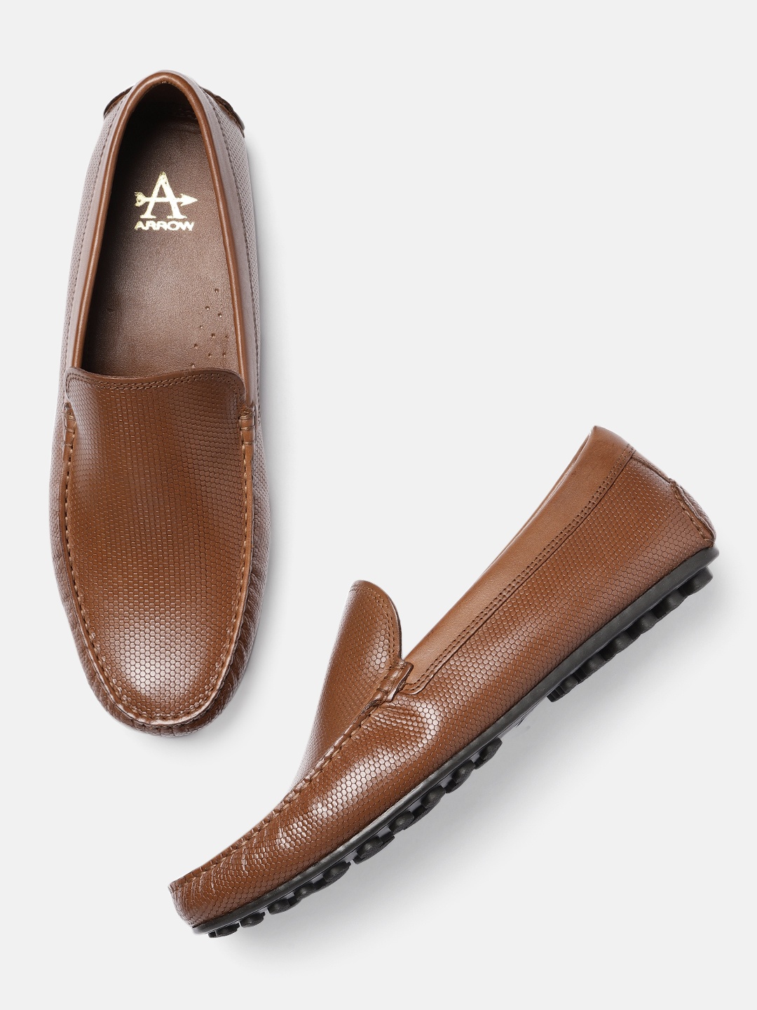 

Arrow Men Tan Brown Leather Loafers