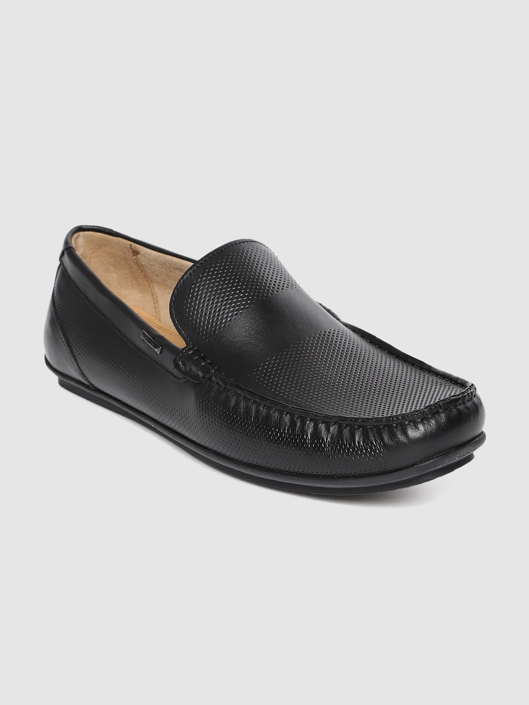 

Arrow Men Black Solid Leather Formal Loafers