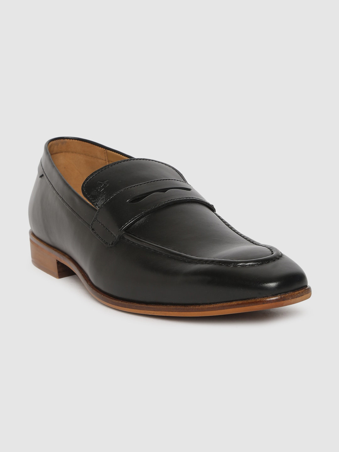 

Arrow Men Black Genuine Leather Loafers