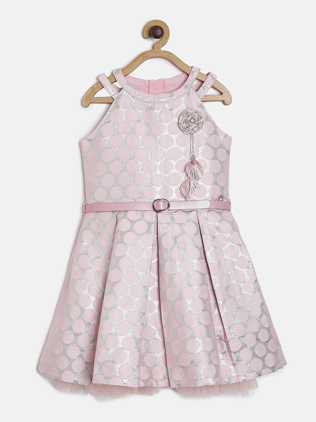 

Gini and Jony Girls Pink Printed Fit and Flare Dress