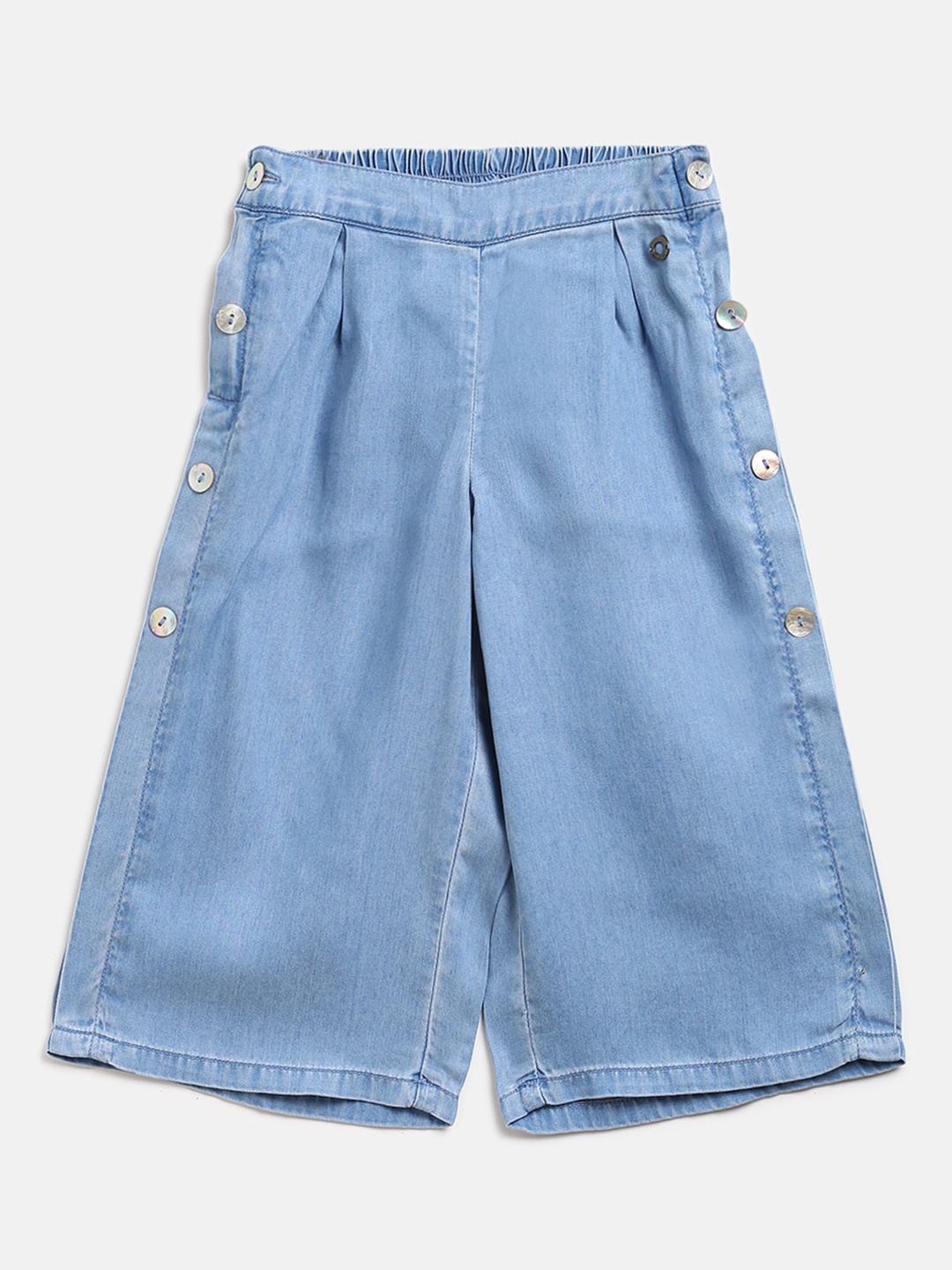 

Gini and Jony Girls Blue Regular Fit Solid Culottes
