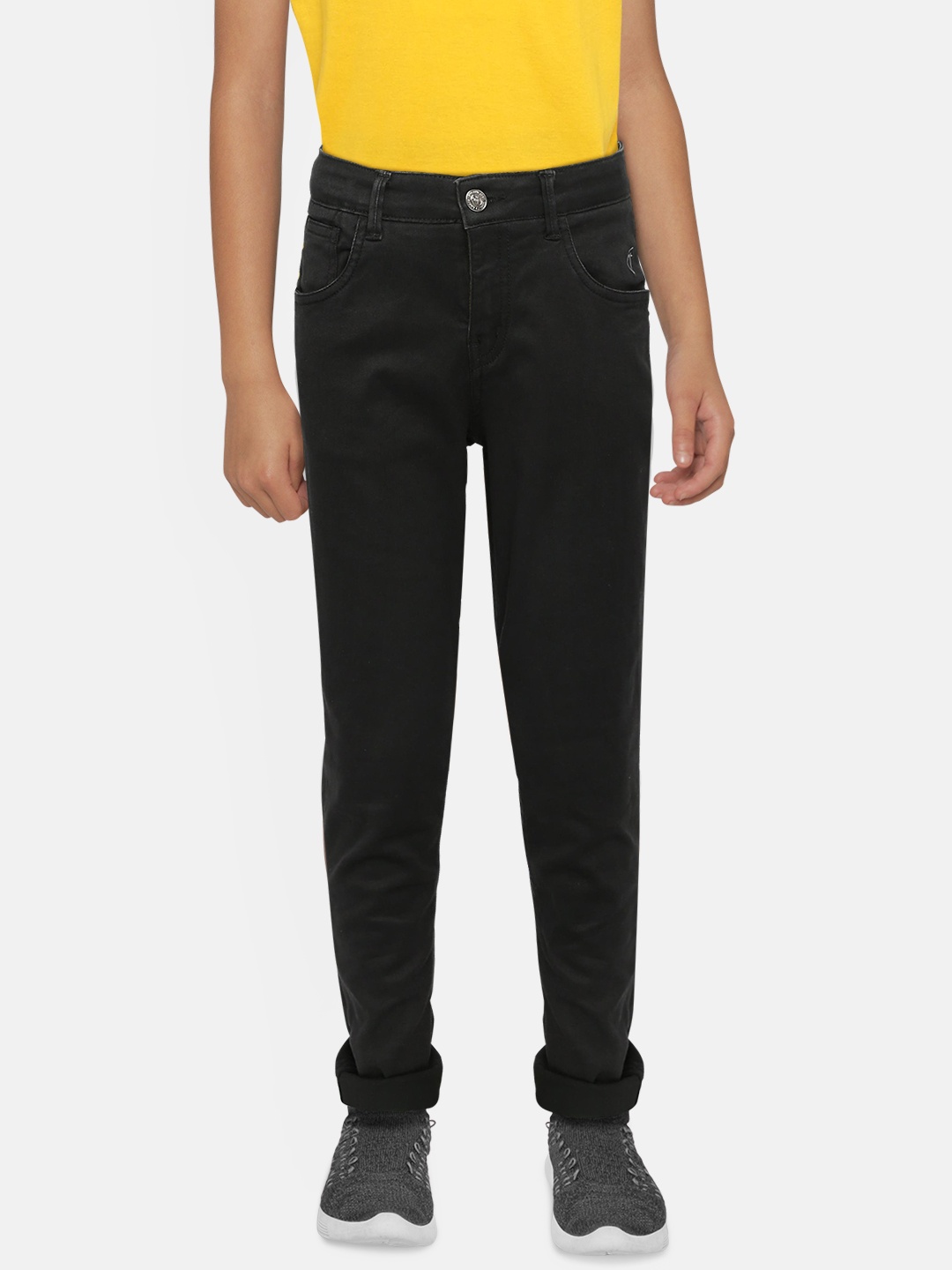 

Gini and Jony Boys Black Slim Fit Mid-Rise Clean Look Jeans