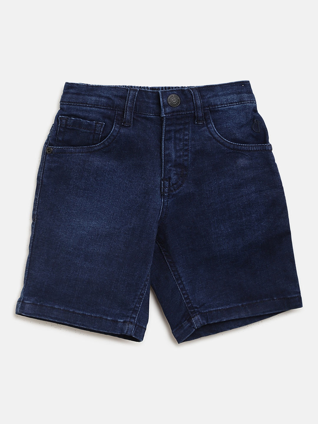 

Gini and Jony Boys Navy Blue Solid Regular Fit Denim Shorts
