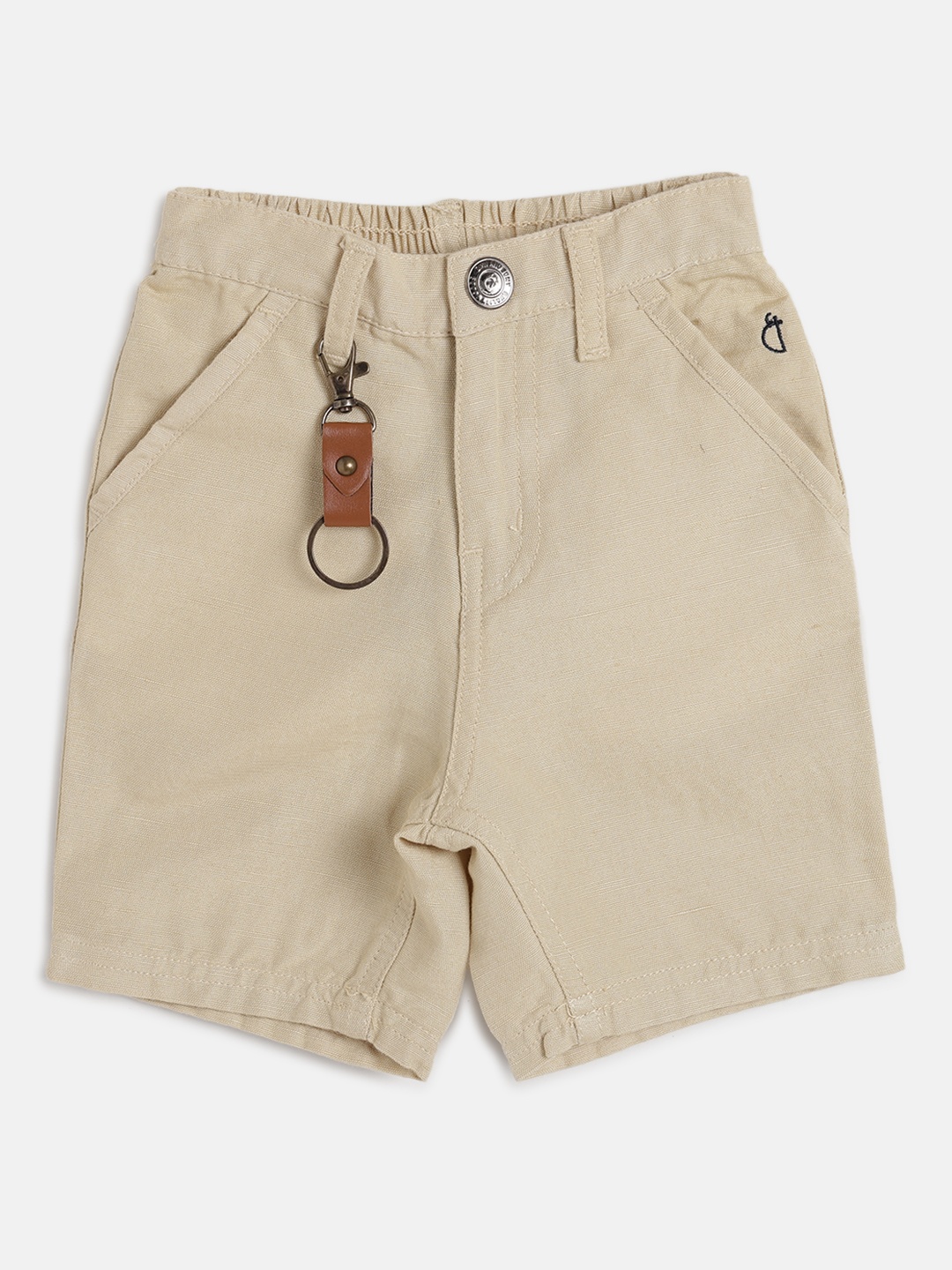 

Gini and Jony Boys Beige Solid Regular Fit Shorts