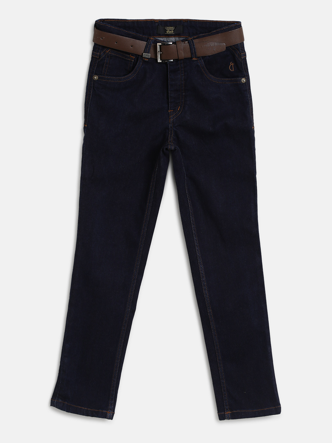

Gini and Jony Boys Navy Blue Regular Fit Mid-Rise Clean Look Jeans