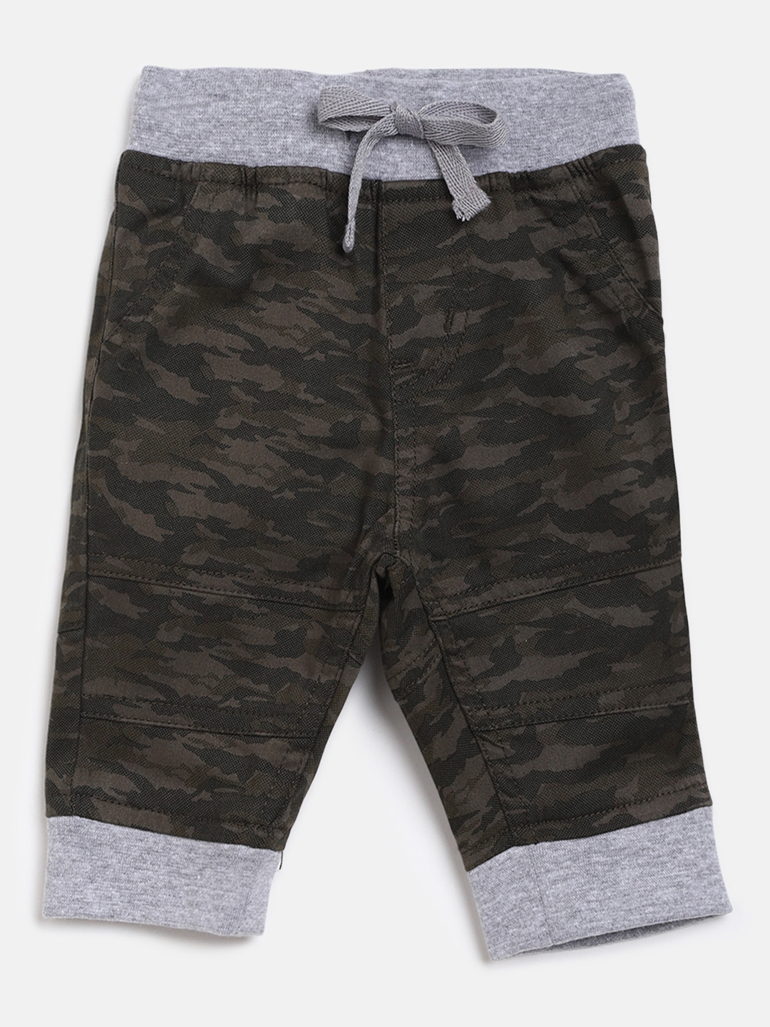 

Gini and Jony Boys Olive Green Regular Fit Camouflage Print Joggers
