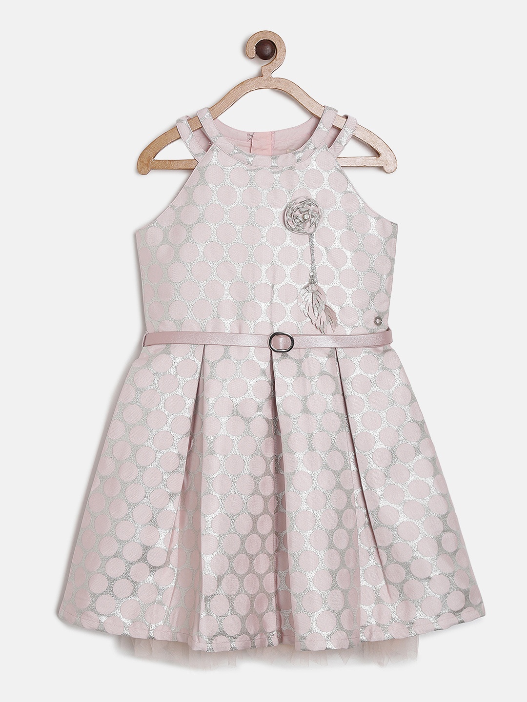 

Gini and Jony Girls Pink Printed Fit and Flare Dress