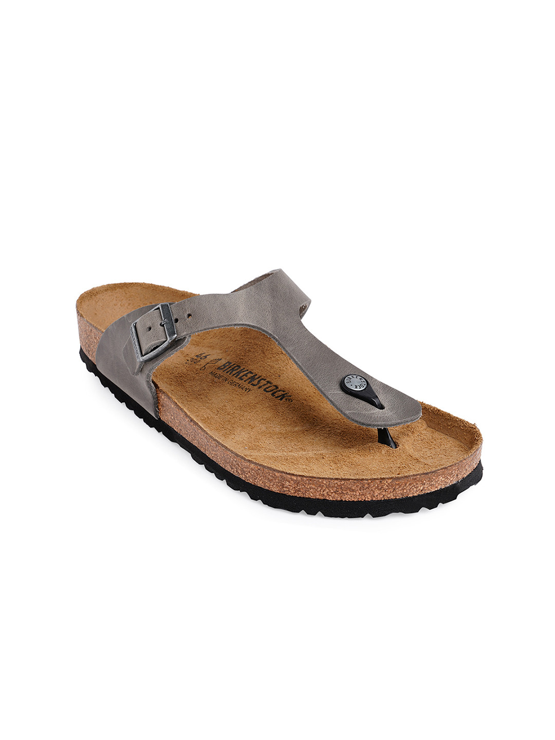 

Birkenstock Unisex Grey Gizeh Oiled Regular Width Leather Sandals