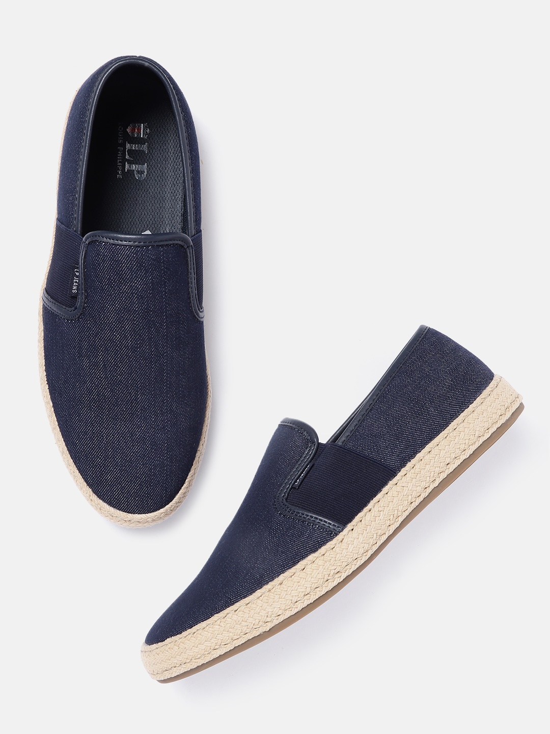 

Louis Philippe Men Navy Blue Denim Espadrilles