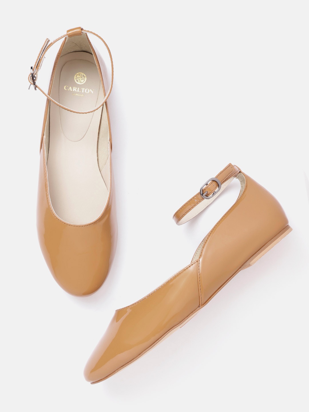 

Carlton London Women Tan Brown Solid Ballerinas