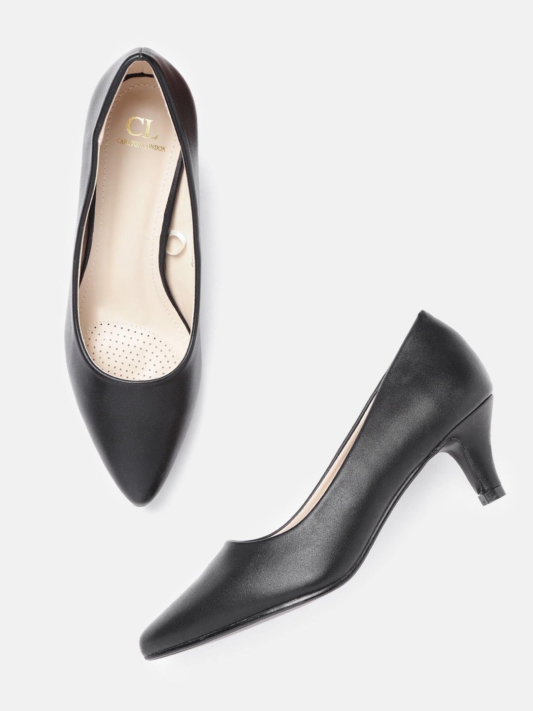 

Carlton London Women Black Solid Pumps