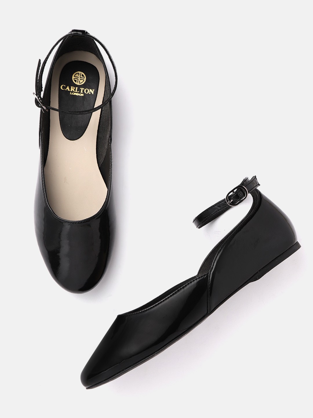 

Carlton London Women Black Solid Ballerinas