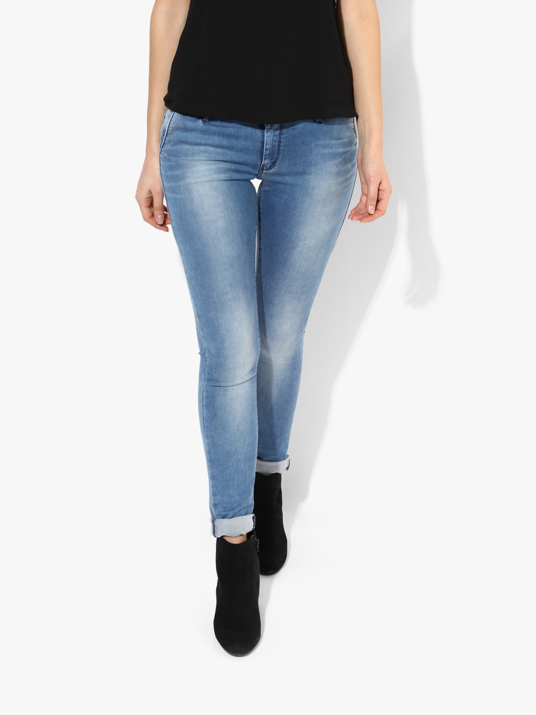 

SPYKAR Women Blue Skinny Fit Mid-Rise Clean Look Jeans