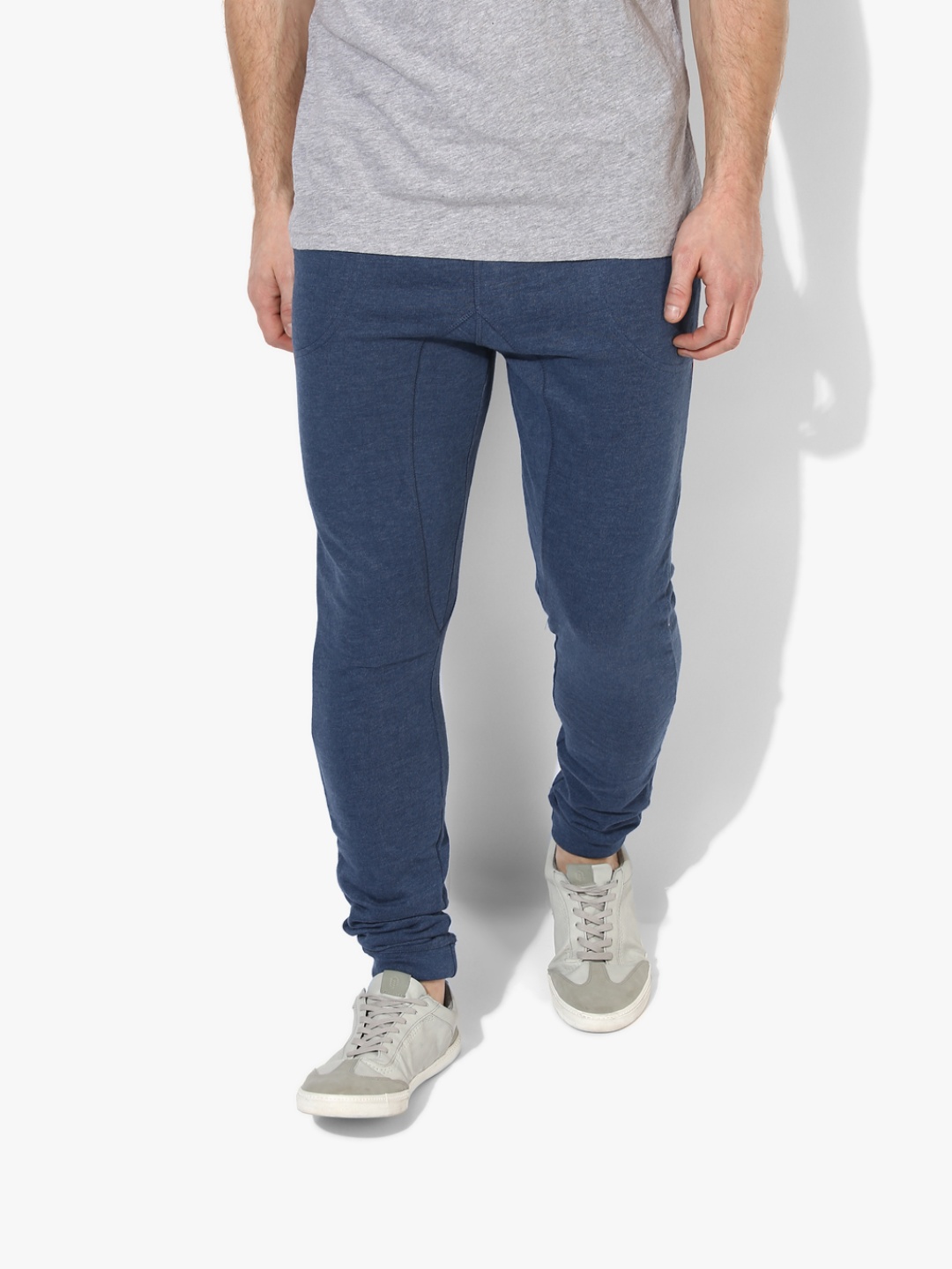 

Breakbounce Men Navy Blue Slim Fit Solid Joggers