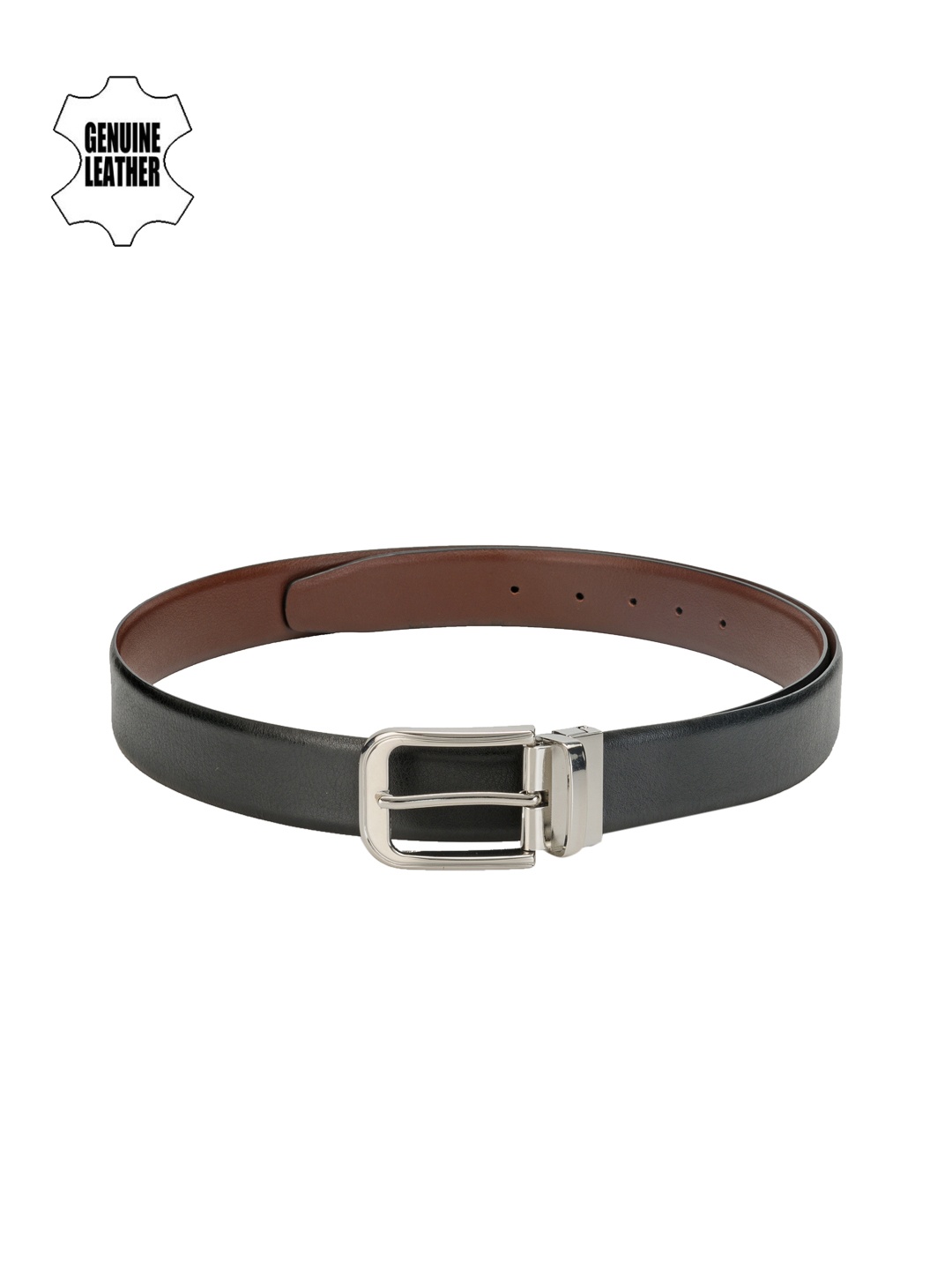 

Teakwood Leathers Men Black & Brown Reversible Genuine Leather Belt