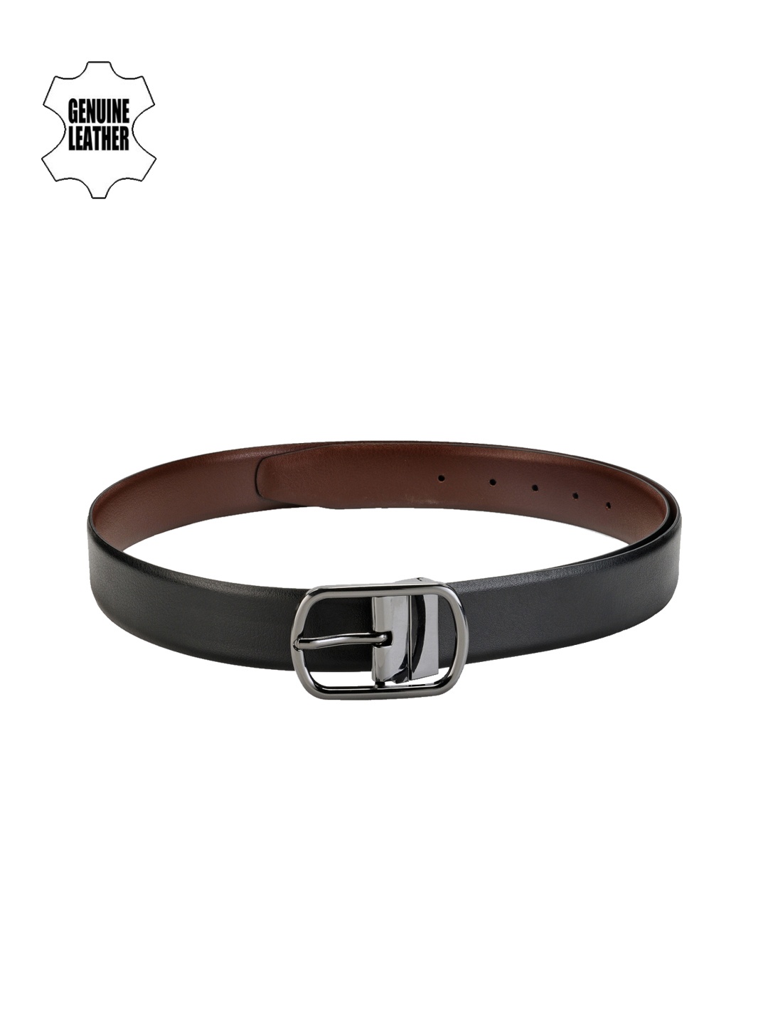 

Teakwood Leathers Men Black & Brown Reversible Genuine Leather Belt