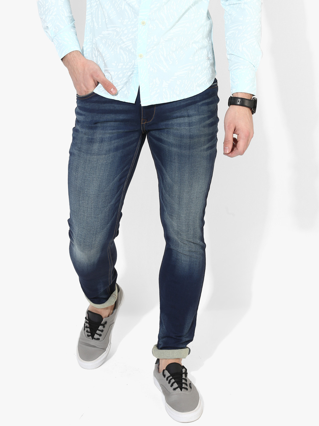 

Monte Carlo Blue Slim Fit Stretchable Jeans