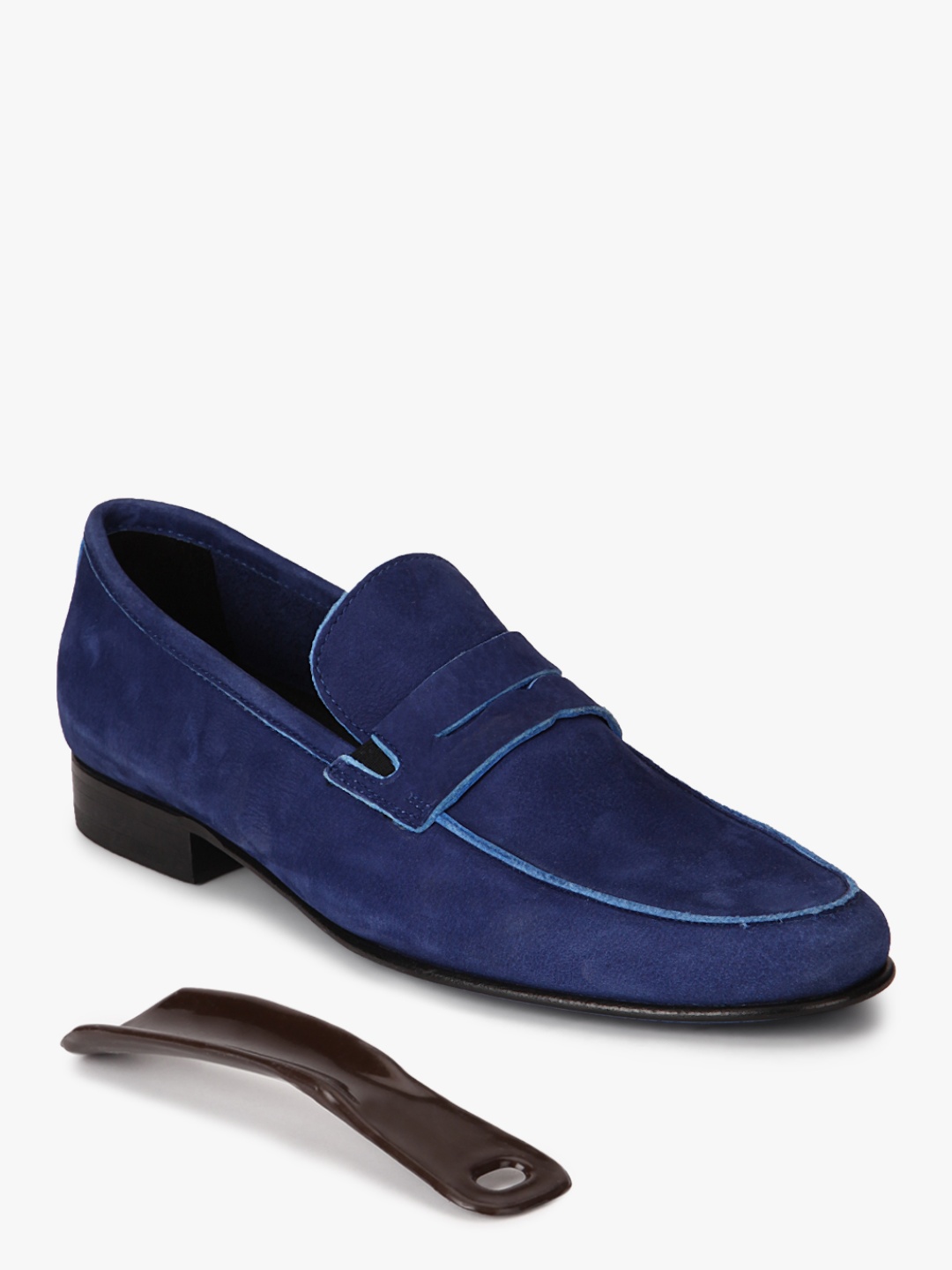 

Language Men Navy Blue Loafers With Shoe Horn