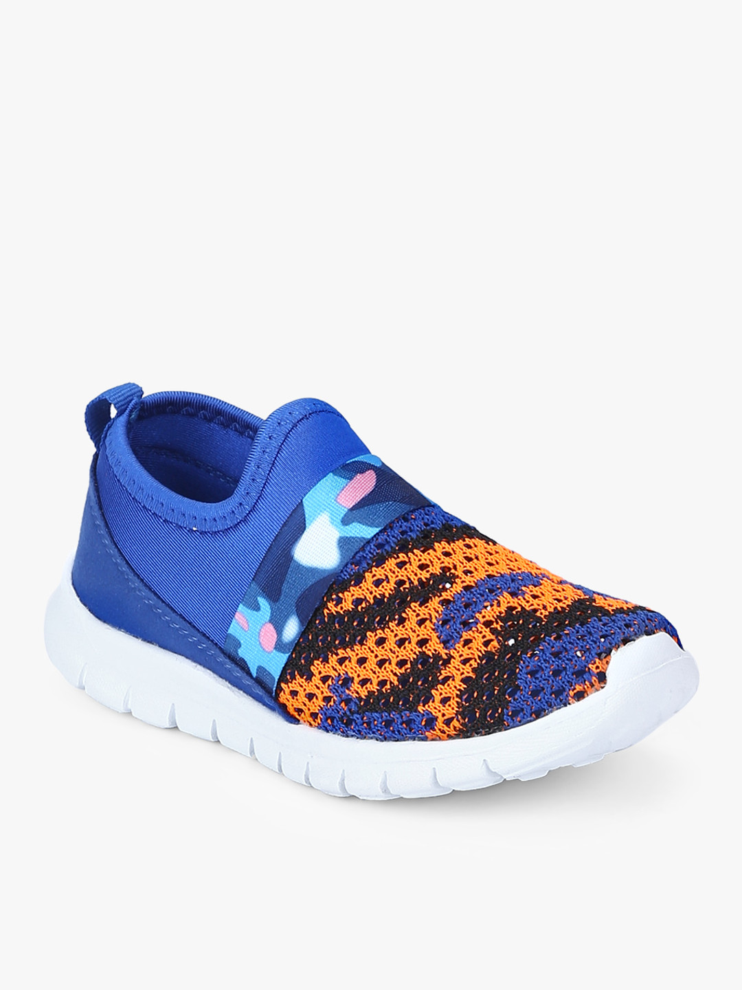 

Kittens Boys Blue & Yellow Printed Slip-On Sneakers