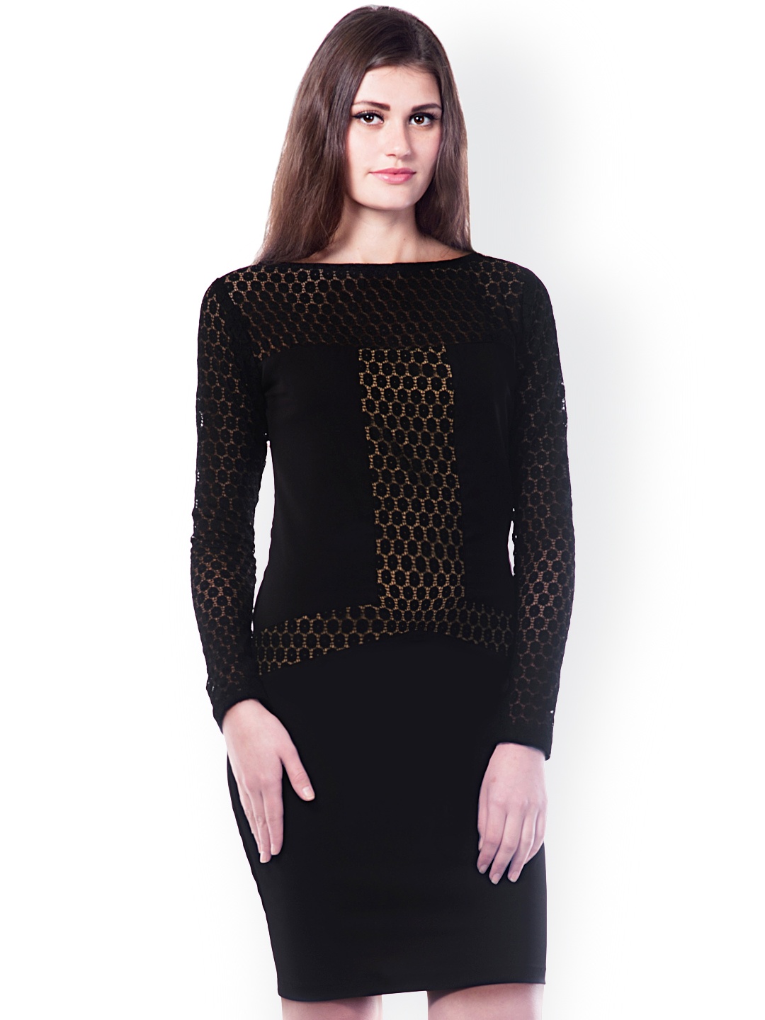 

Miss Chase Black Lace Sheath Dress