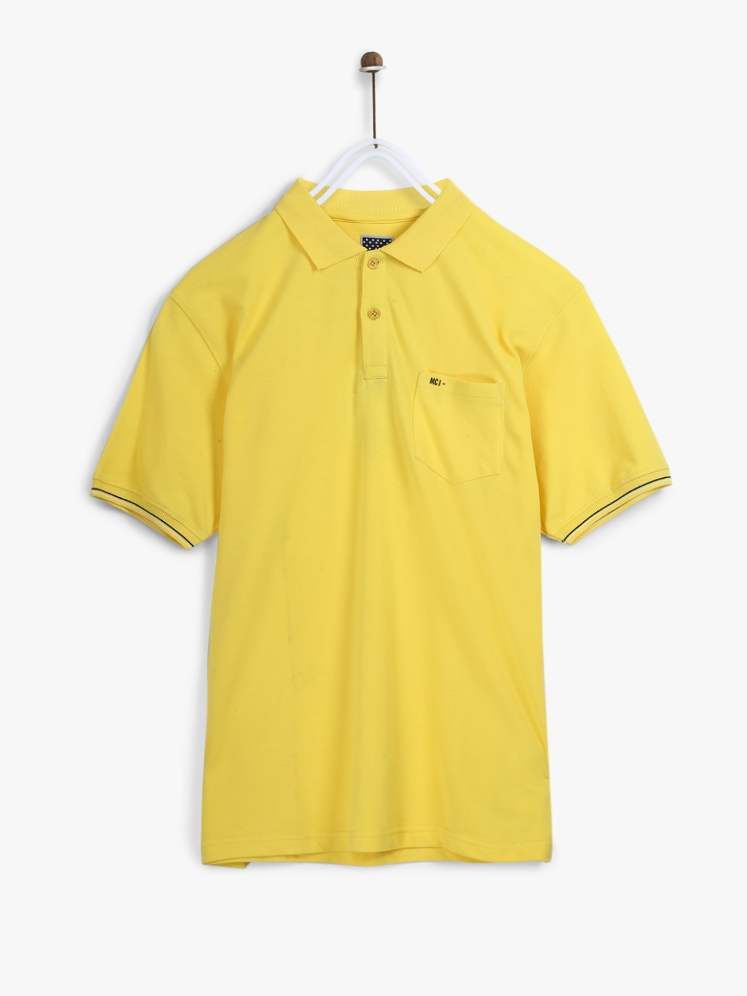 

Monte Carlo Boys Yellow Solid Polo Collar T-shirt