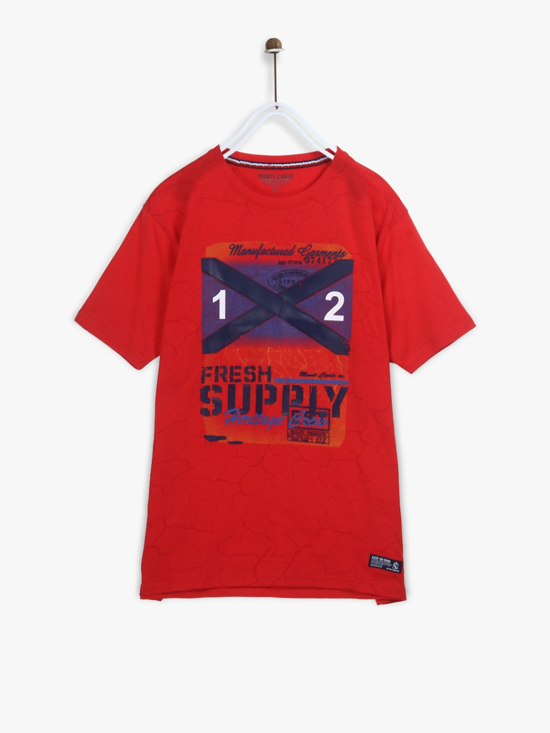 

Monte Carlo Boys Red Printed Round Neck T-Shirt