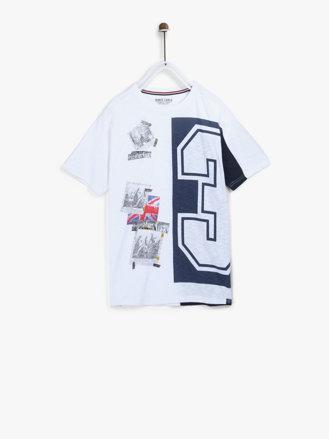 

Monte Carlo Boys White Printed Round Neck T-Shirt